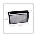 Universal Metal Mesh Wall File, Letter Size, 14.13" x 3.38" x 13", Black