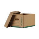 Universal Professional-Grade Heavy-Duty Storage Boxes, Letter/Legal Files, Kraft/Green, 12/Carton