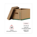 Universal Professional-Grade Heavy-Duty Storage Boxes, Letter/Legal Files, Kraft/Green, 12/Carton
