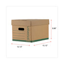 Universal Professional-Grade Heavy-Duty Storage Boxes, Letter/Legal Files, Kraft/Green, 12/Carton