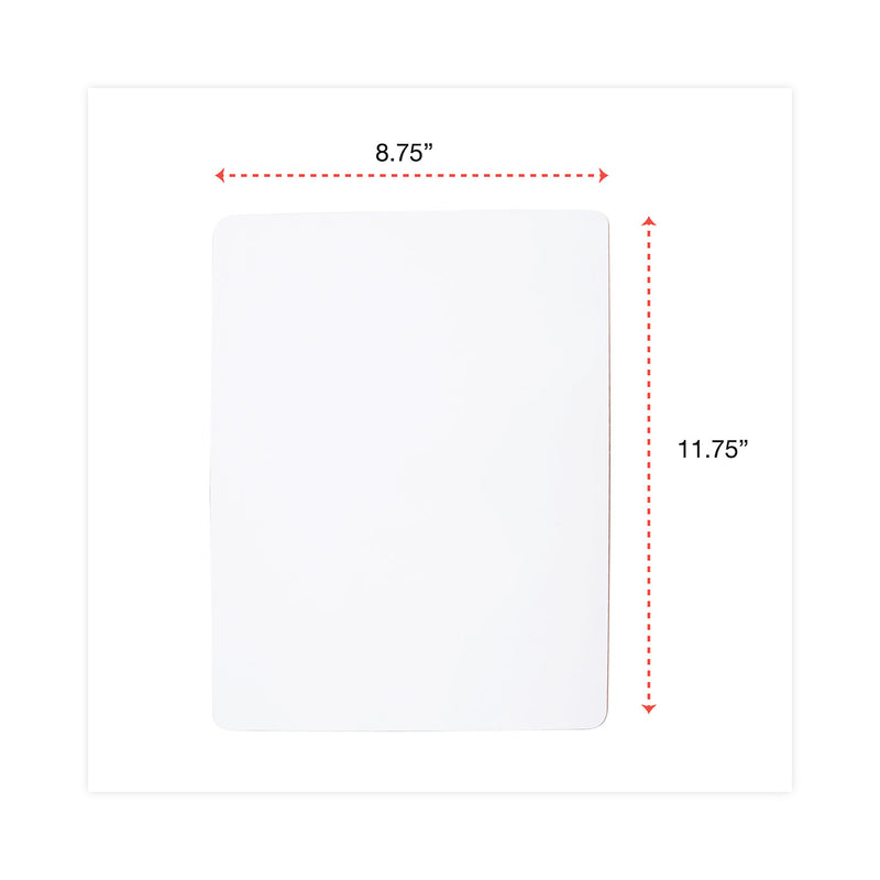 Universal Lap/Learning Dry-Erase Board, 11 3/4" x 8 3/4", White, 6/Pack