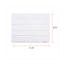 Universal Lap/Learning Dry-Erase Board, Lined, 11 3/4" x 8 3/4", White, 6/Pack