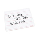 Universal Lap/Learning Dry-Erase Board, Lined, 11 3/4" x 8 3/4", White, 6/Pack