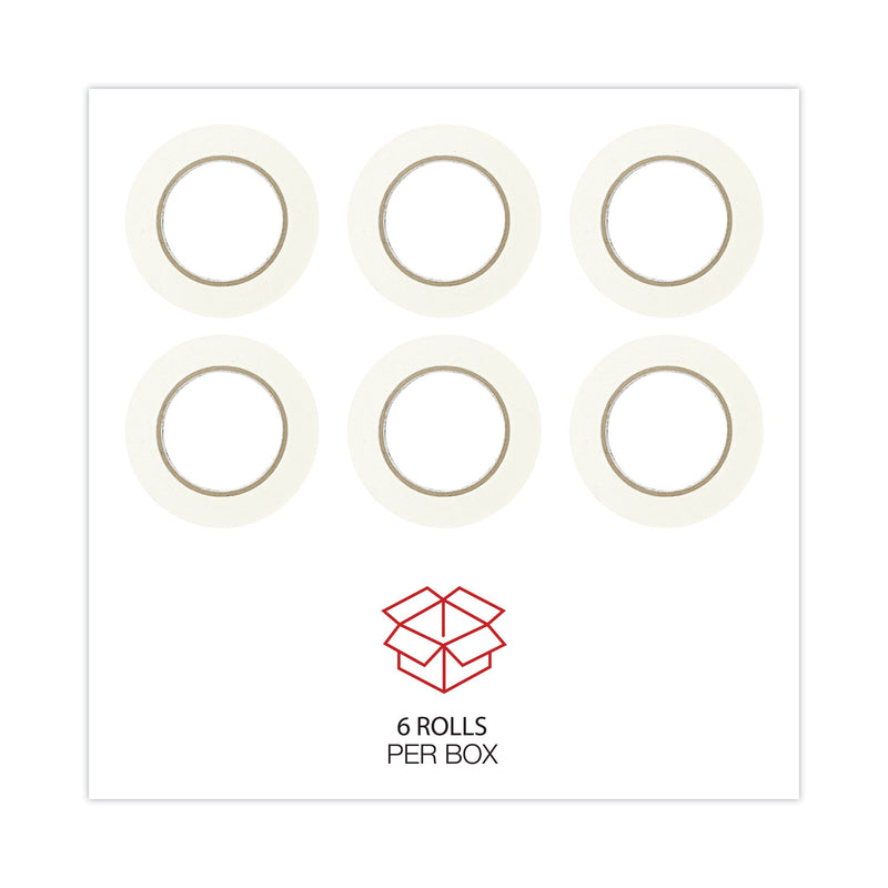 Universal Removable General-Purpose Masking Tape, 3" Core, 18 mm x 54.8 m, Beige, 6/Pack