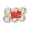Universal Deluxe General-Purpose Acrylic Box Sealing Tape, 2 mil, 3" Core, 1.88" x 110 yds, Clear, 6/Pack