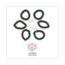 Universal Wrist Coil Plus Key Ring, Plastic, Black, 6/Pack