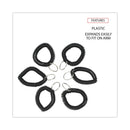 Universal Wrist Coil Plus Key Ring, Plastic, Black, 6/Pack