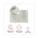 Universal Deluxe General-Purpose Acrylic Box Sealing Tape, 1.7 mil, 3" Core, 1.88" x 110 yds, Clear, 6/Pack