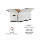 Universal Deluxe Quick Set-up String-and-Button Boxes, Letter Files, White, 12/Carton