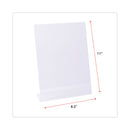 Universal Clear L-Style Freestanding Frame, 8.5 x 11 Insert, 3/Pack