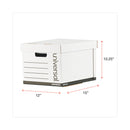 Universal Medium-Duty Easy Assembly Storage Box, Legal Files, White, 12/Carton