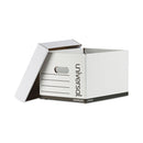 Universal Professional-Grade Heavy-Duty Storage Boxes, Letter/Legal Files, White, 12/Carton