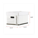 Universal Professional-Grade Heavy-Duty Storage Boxes, Letter/Legal Files, White, 12/Carton