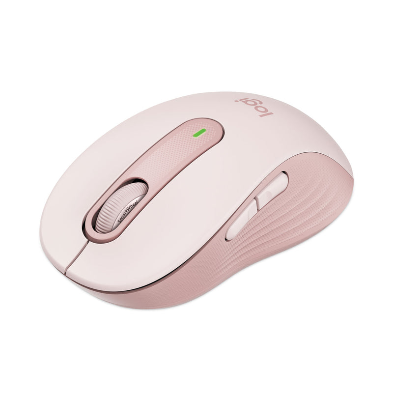 Logitech Signature M650 Wireless Mouse, Medium, 2.4 GHz Frequency, 33 ft Wireless Range, Right Hand Use, Rose
