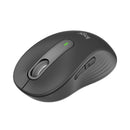 Logitech Signature M650 Wireless Mouse, Medium, 2.4 GHz Frequency, 33 ft Wireless Range, Right Hand Use, Graphite