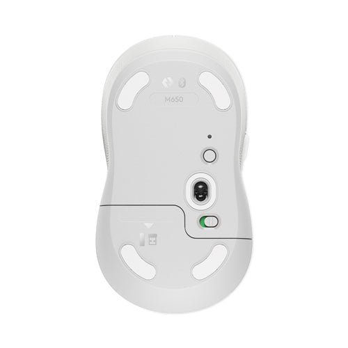 Logitech Signature M650 for Business Wireless Mouse, Medium, 2.4 GHz Frequency, 33 ft Wireless Range, Right Hand Use, Off White