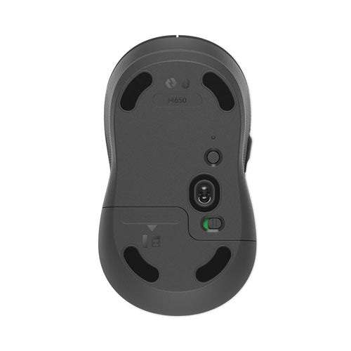 Logitech Signature M650 Wireless Mouse, Large, 2.4 GHz Frequency, 33 ft Wireless Range, Right Hand Use, Graphite