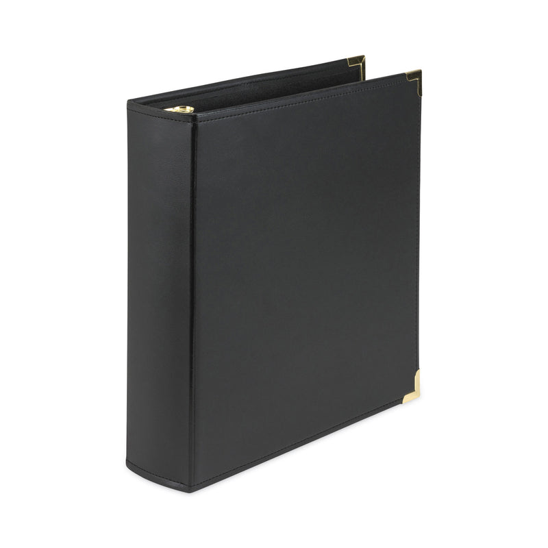 Samsill Classic Collection Ring Binder, 3 Rings, 2" Capacity, 11 x 8.5, Black