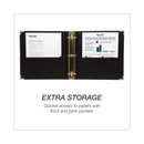 Samsill Classic Collection Ring Binder, 3 Rings, 2" Capacity, 11 x 8.5, Black