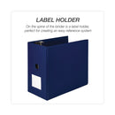 Samsill Clean Touch Locking D-Ring Reference Binder Protected w/Antimicrobial Additive, 3 Rings, 6" Capacity, 11 x 8.5, Blue