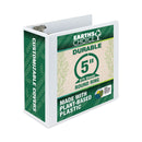 Samsill Earth's Choice Biobased Round Ring View Binder, 3 Rings, 5" Capacity, 11 x 8.5, White