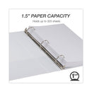 Samsill Earth's Choice Biobased Round Ring View Binder, 3 Rings, 1.5" Capacity, 11 x 8.5, White