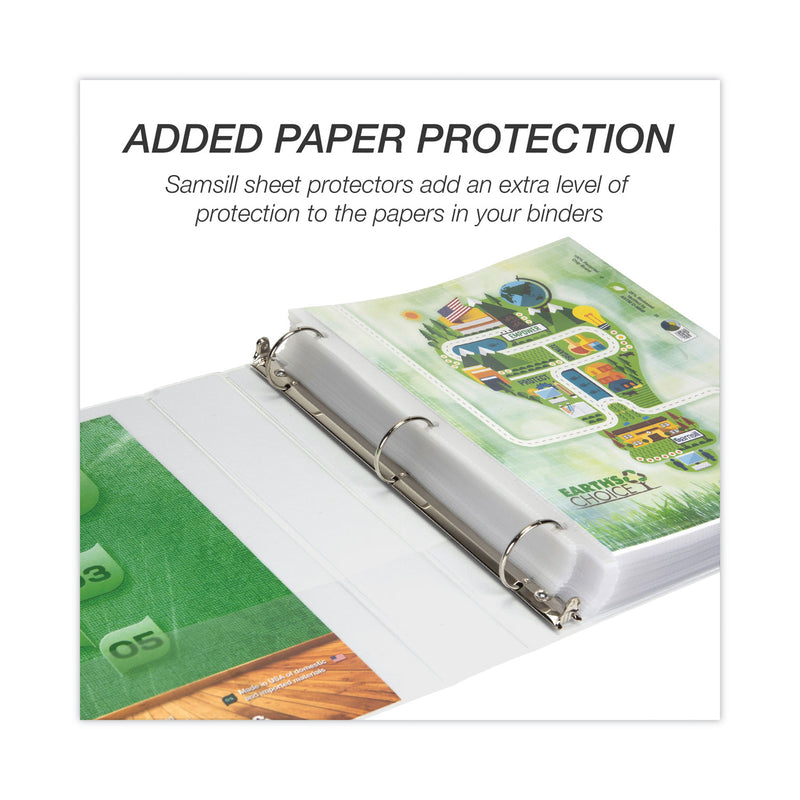 Samsill Earth's Choice Biobased Round Ring View Binder, 3 Rings, 1.5" Capacity, 11 x 8.5, White
