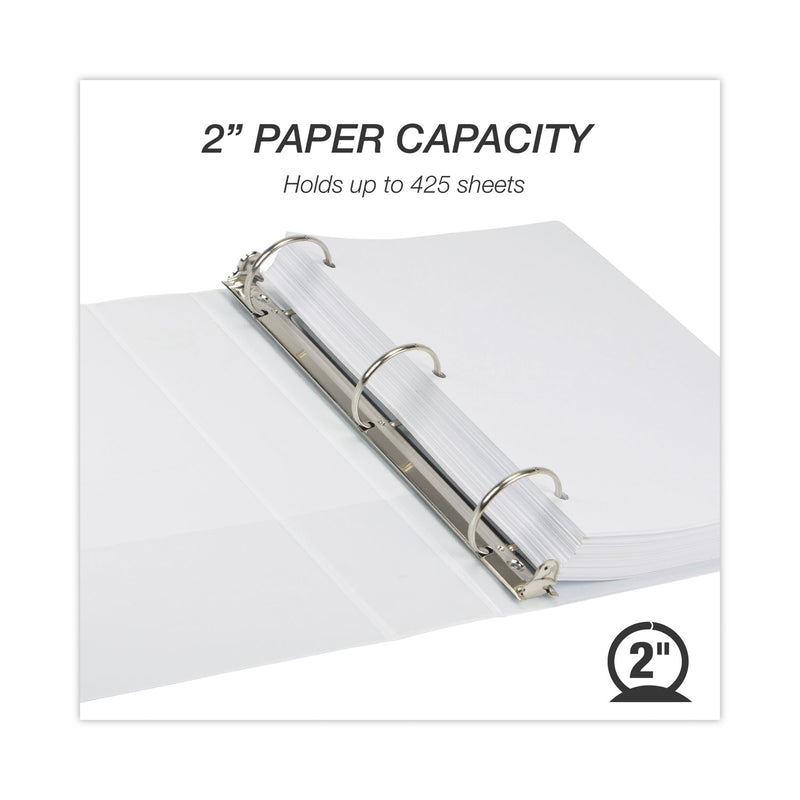 Samsill Earth's Choice Biobased Round Ring View Binder, 3 Rings, 2" Capacity, 11 x 8.5, White