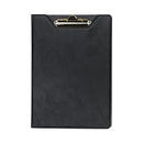Samsill Value Padfolio, Heavyweight Sealed Vinyl, Brass Clip, Inside Front Pocket, Black