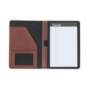 Samsill Contrast Stitch Leather Padfolio, 6 1/4w x 8 3/4h, Open Style, Brown