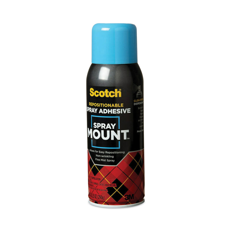 Scotch Spray Mount Repositionable Adhesive, 10.25 oz, Dries Clear