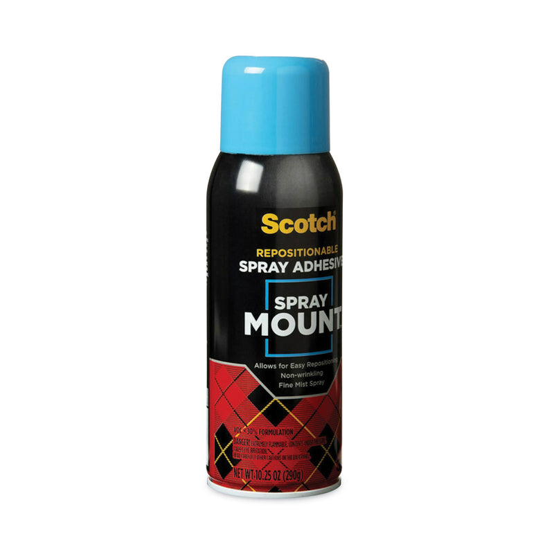 Scotch Spray Mount Repositionable Adhesive, 10.25 oz, Dries Clear