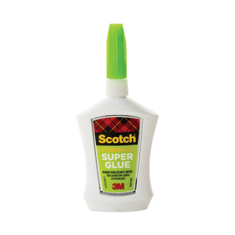 Scotch Super Glue No-Run Gel with Precision Applicator, 0.14 oz, Dries Clear