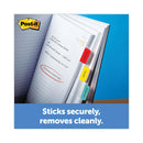 Post-it Angled Color Bar Tabs, 1/5-Cut, White, 2" Wide, 50/Pack