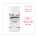 Innovera Antistatic Screen Cleaning Wipes in Pop-Up Tub, 120/Pack