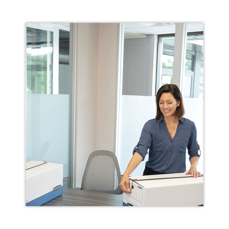 Bankers Box STOR/FILE Medium-Duty Strength Storage Boxes, Letter Files, 12.25" x 24" x 10.75", Kraft/Green, 12/Carton