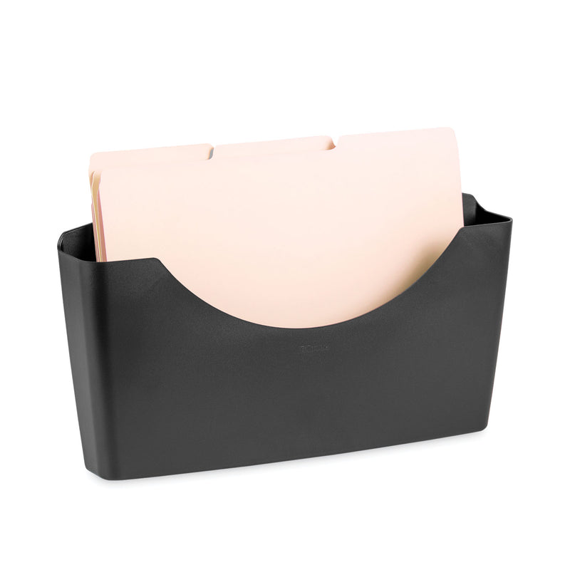 Fellowes Plastic Partition Additions File Pocket, Letter Size, 14" x 2.5" x 7.75", Dark Graphite