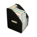 C-Line Vertical Expanding File, 10" Expansion, 13 Sections, 1/12-Cut Tabs, Letter Size, Black