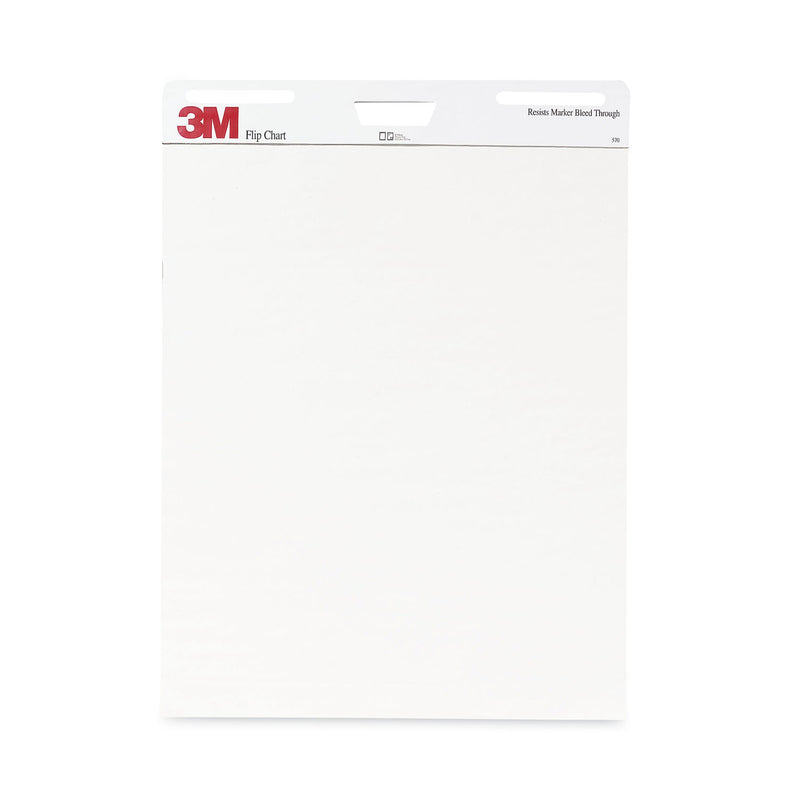 3M Professional Flip Chart, Unruled, 25 x 30, White, 40 Sheets, 2/Carton