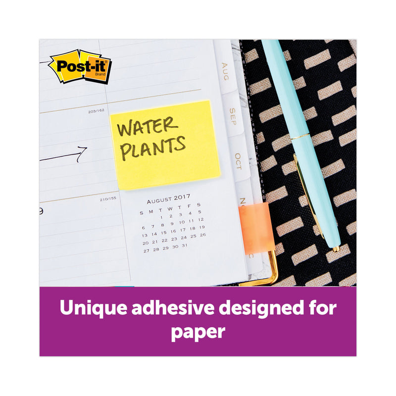 Post-it Original Recycled Note Pads, 1.5" x 2", Canary Yellow, 100 Sheets/Pad, 12 Pads/Pack