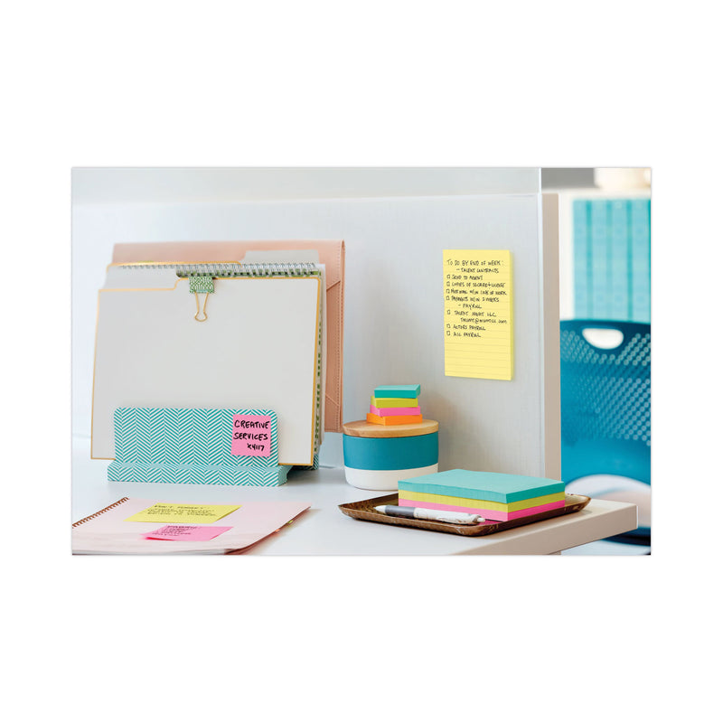 Post-it Original Pads in Canary Yellow, Note Ruled, 4" x 6", 100 Sheets/Pad, 12 Pads/Pack
