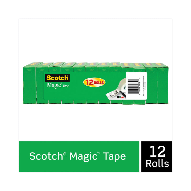 Scotch Clip Dispenser Value Pack with 12 Rolls of Tape, 1" Core, Plastic, Charcoal