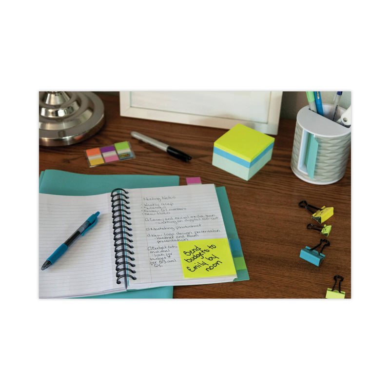 Post-it Original Cubes, 3" x 3", Blue Wave Collection, 470 Sheets/Cube