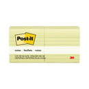 Post-it Original Pads in Canary Yellow, Note Ruled, 3" x 3", 100 Sheets/Pad, 6 Pads/Pack