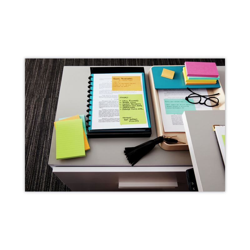 Post-it Original Pads in Poptimistic Collection Colors, 3" x 5", 100 Sheets/Pad, 5 Pads/Pack