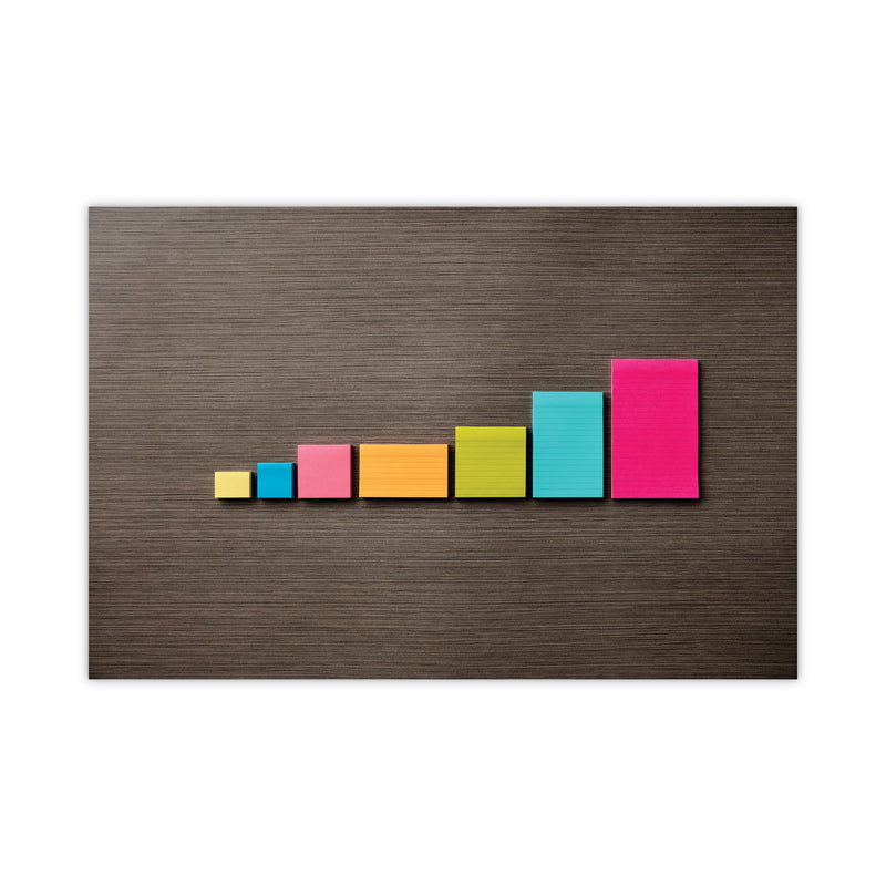 Post-it Original Pads in Poptimistic Collection Colors, 3" x 5", 100 Sheets/Pad, 5 Pads/Pack