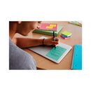 Post-it Pads in Energy Boost Collection Colors, Note Ruled, 4" x 6", 90 Sheets/Pad, 3 Pads/Pack