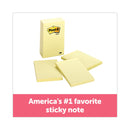 Post-it Original Pads in Canary Yellow, Note Ruled, 4" x 6", 100 Sheets/Pad, 5 Pads/Pack