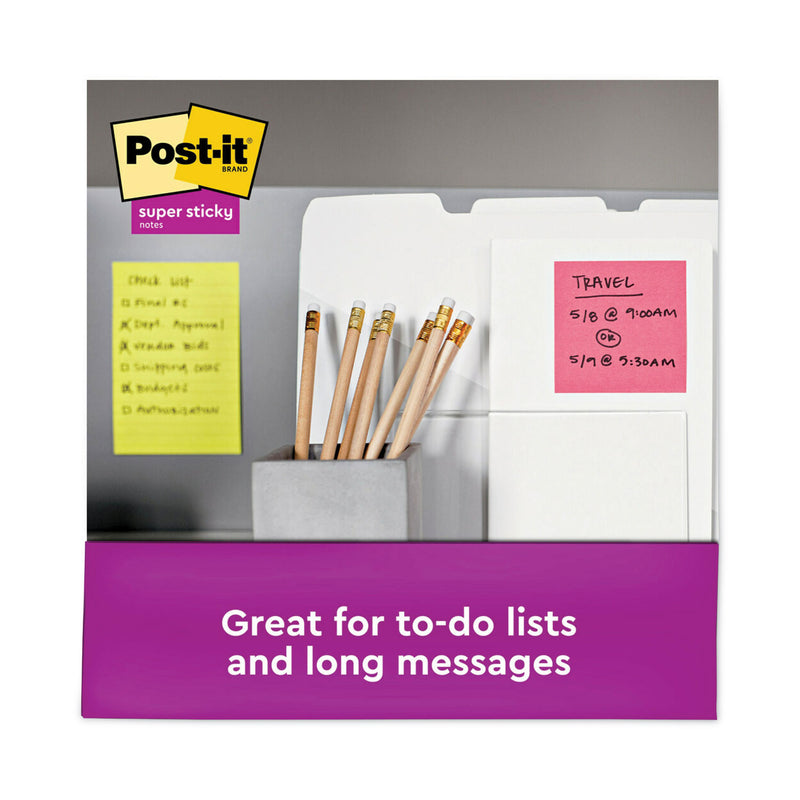 Post-it Pads in Energy Boost Collection Colors, (6) Unruled 3" x 3" Pads, (3) Note Ruled 4" x 6" Pads, 90 Sheets/Pad, 9 Pads/Set