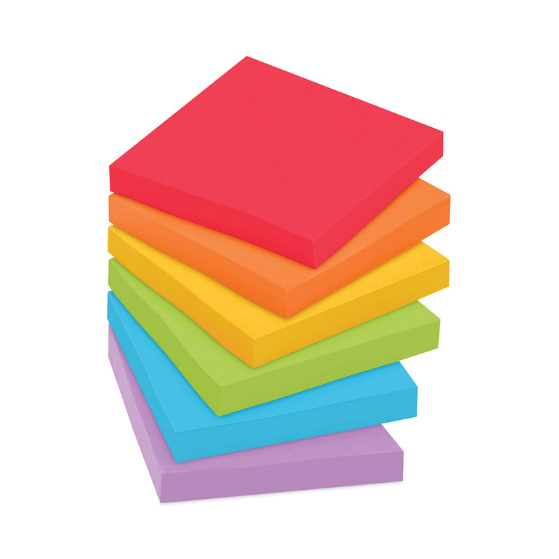 Post-it Pads in Playful Primary Collection Colors, 3" x 3", 90 Sheets/Pad, 12 Pads/Pack